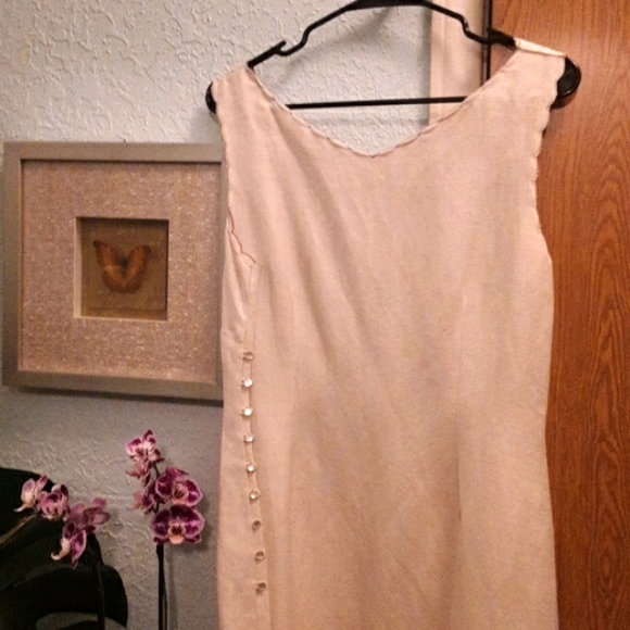 Tolbots Petites, Gorgeous bohemian linen and rayon wedding dress  size 10 - Picture 6 of 13